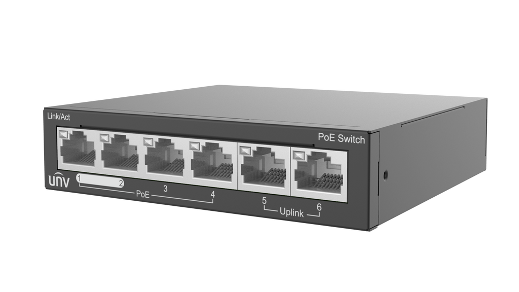 Netbúnaður - Straumgjafi 4+2 Port, 1 Gig
